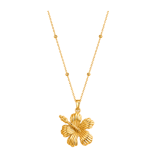 Collar Hibisco Tropical Oro