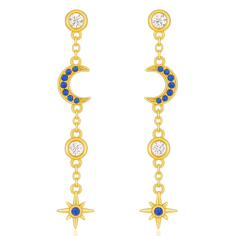 Long Briseis Gold Earrings 