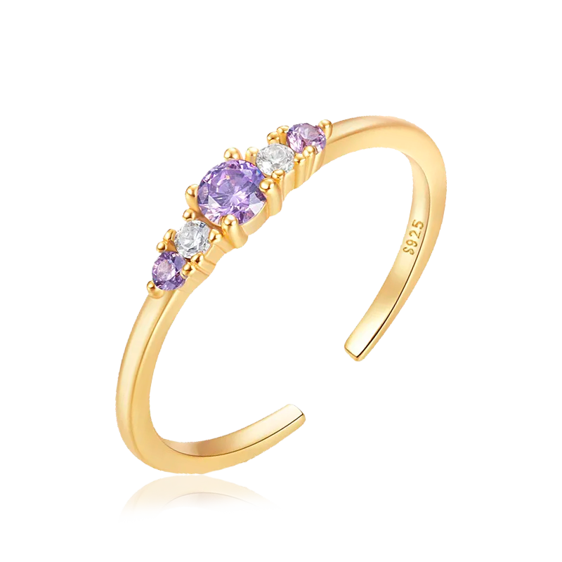 Anillo Ophelia Lila Oro