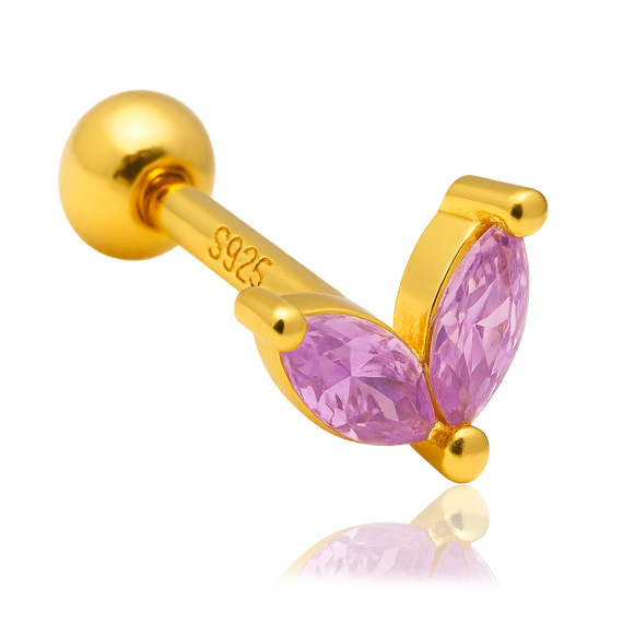 Mini White Flower Earring