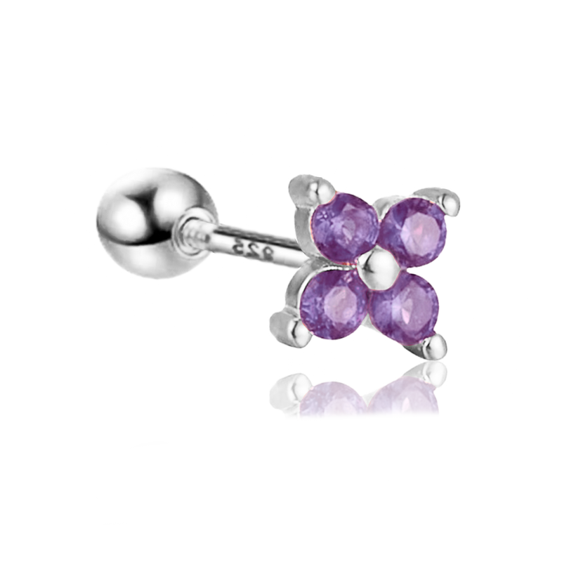 Mini White Flower Earring