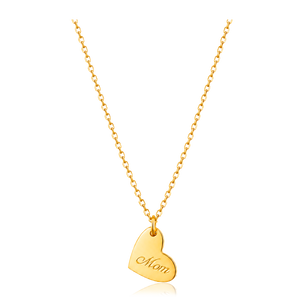 Collar Heart Mom Oro