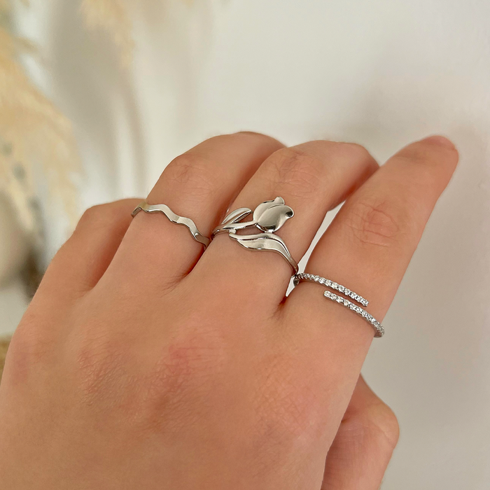 Anillo Tulipán Plata