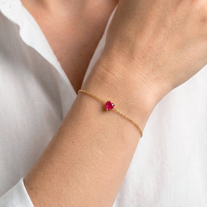 Pulsera Pink Heart Oro