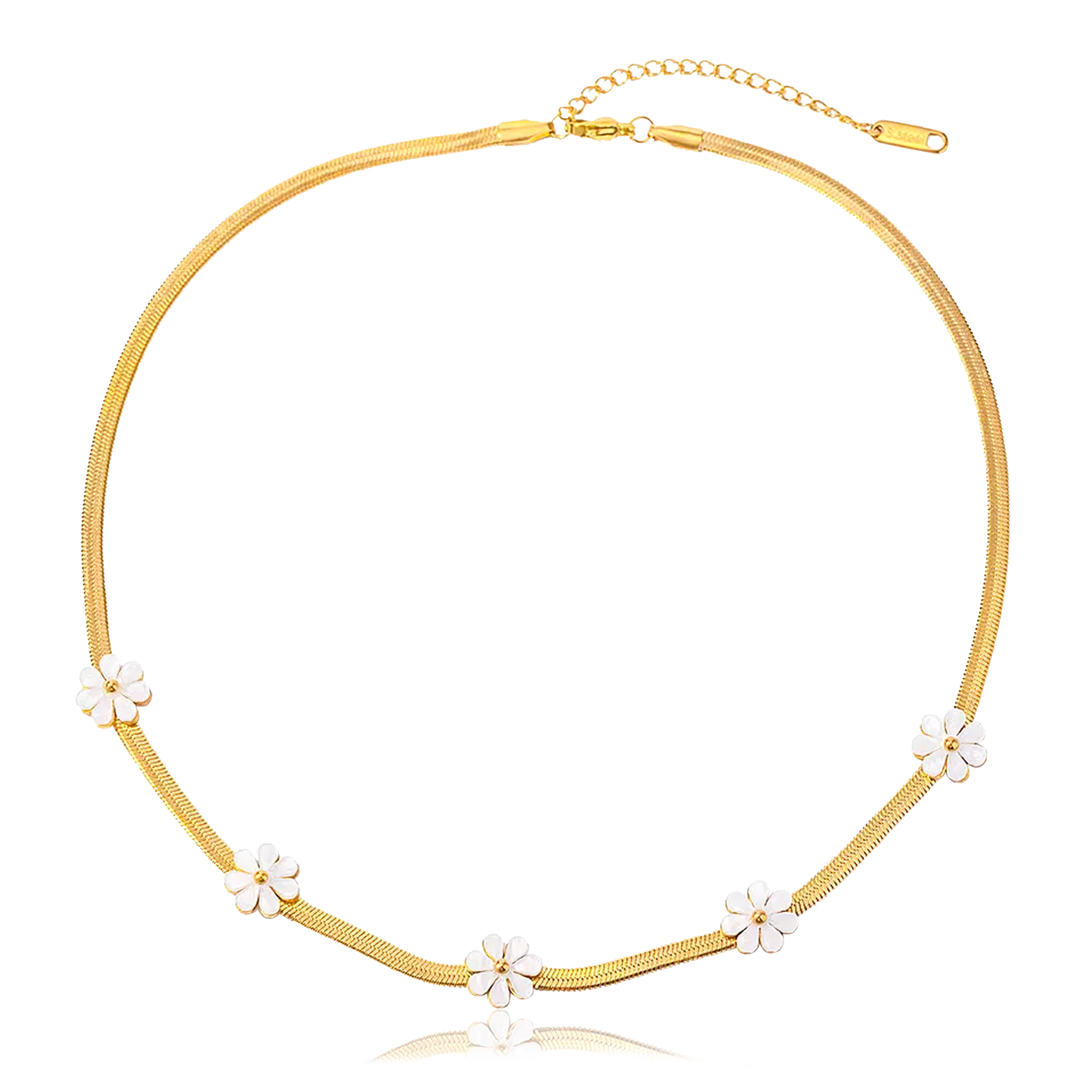 Collar Margaritas Nácar Oro