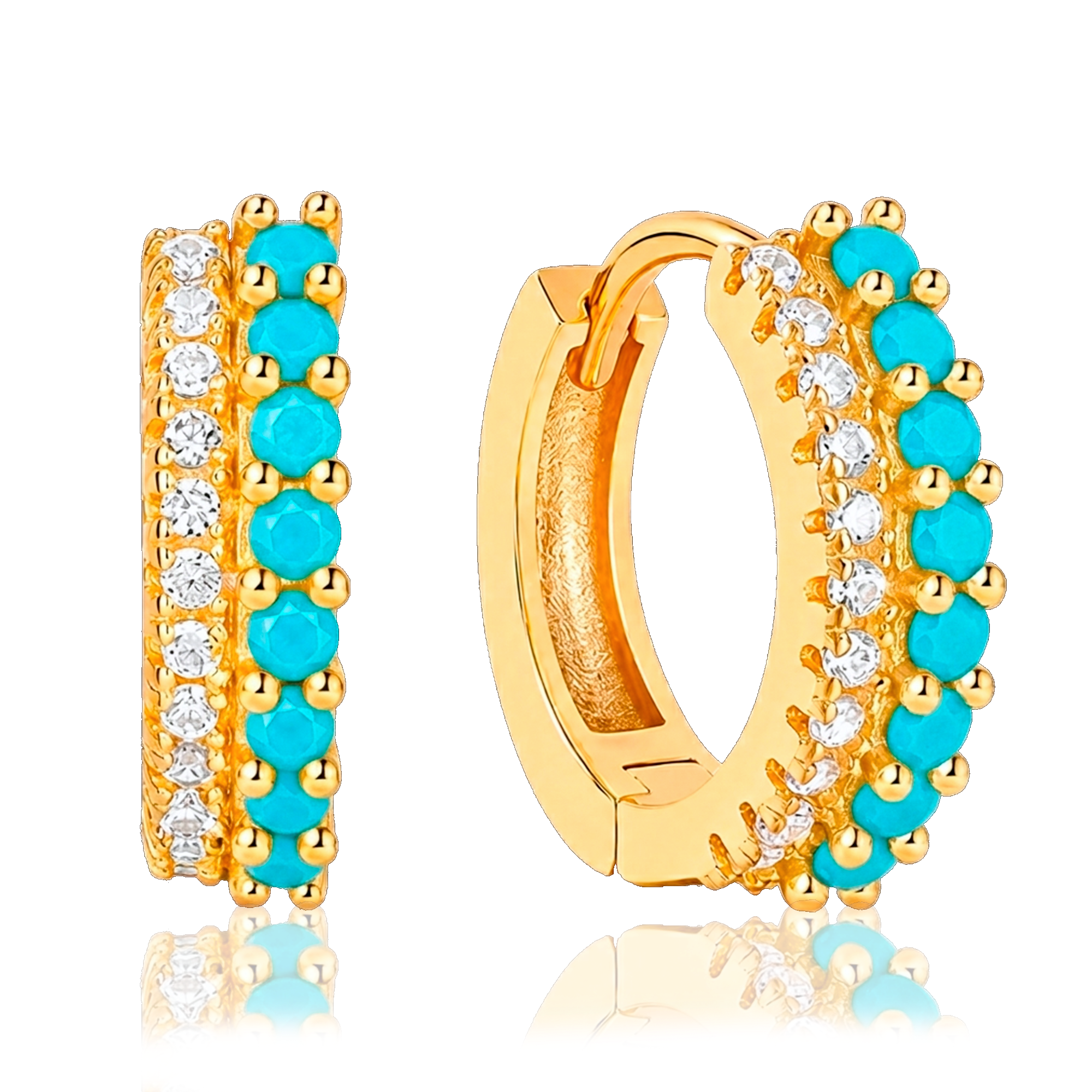 Orecchini Mava Turchese Oro