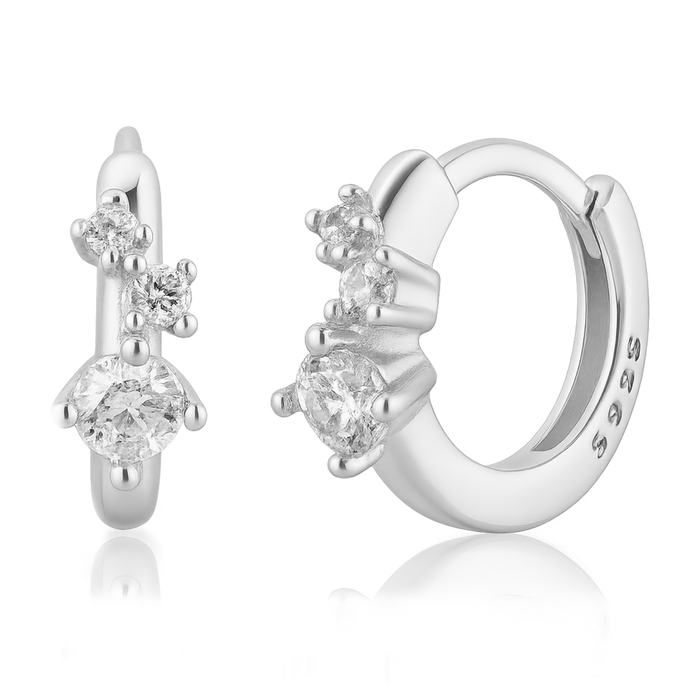 Silver Mini Alia Hoops 