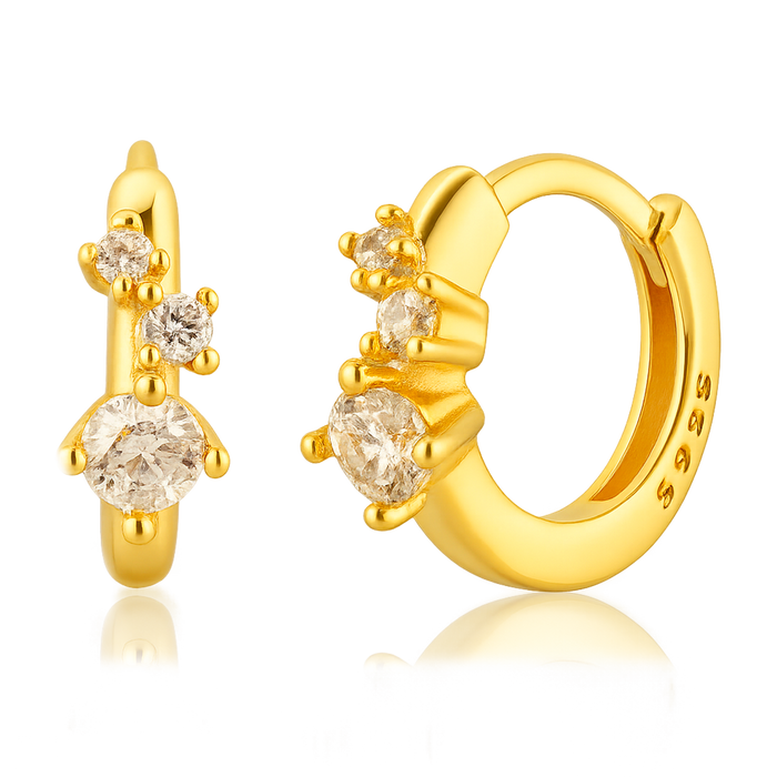 Mini Alia Gold Hoops 