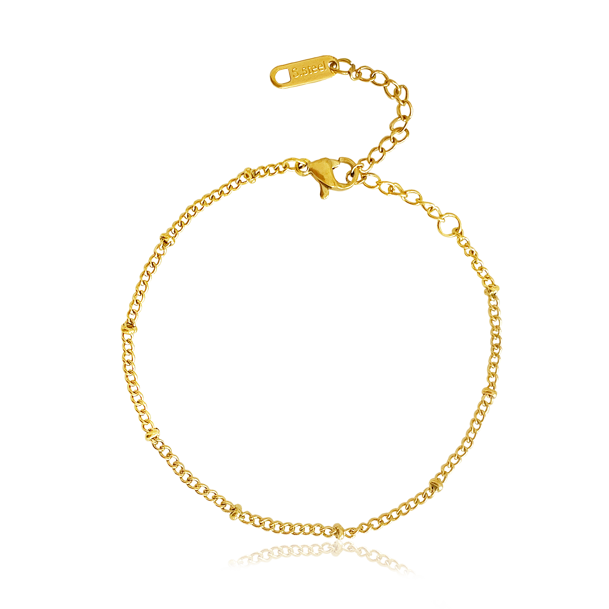 Pulsera Mini Bolitas Oro