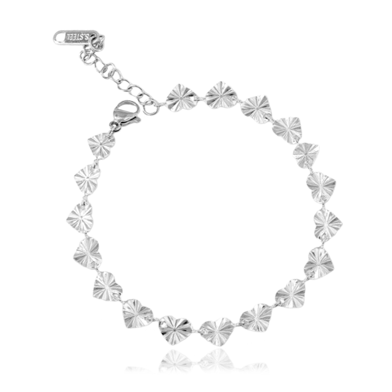 Bracciale Mini Cuori Argento