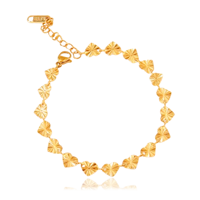 Pulsera Mini Corazones Oro