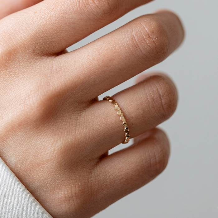 Anilo Mini Corazones Oro