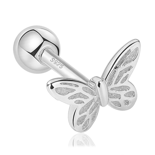 White Gold Butterfly Earring