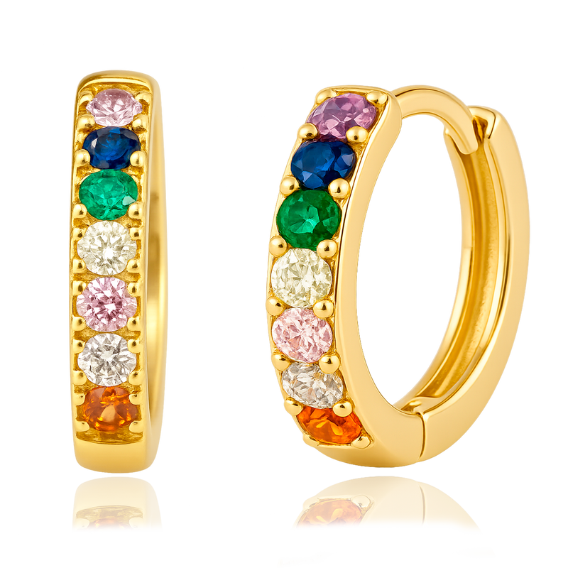 Gold Mini Rainbow Hoops - 7mm 