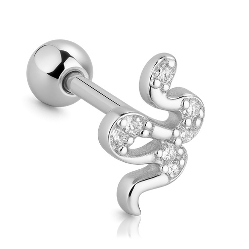 Mini White Flower Earring