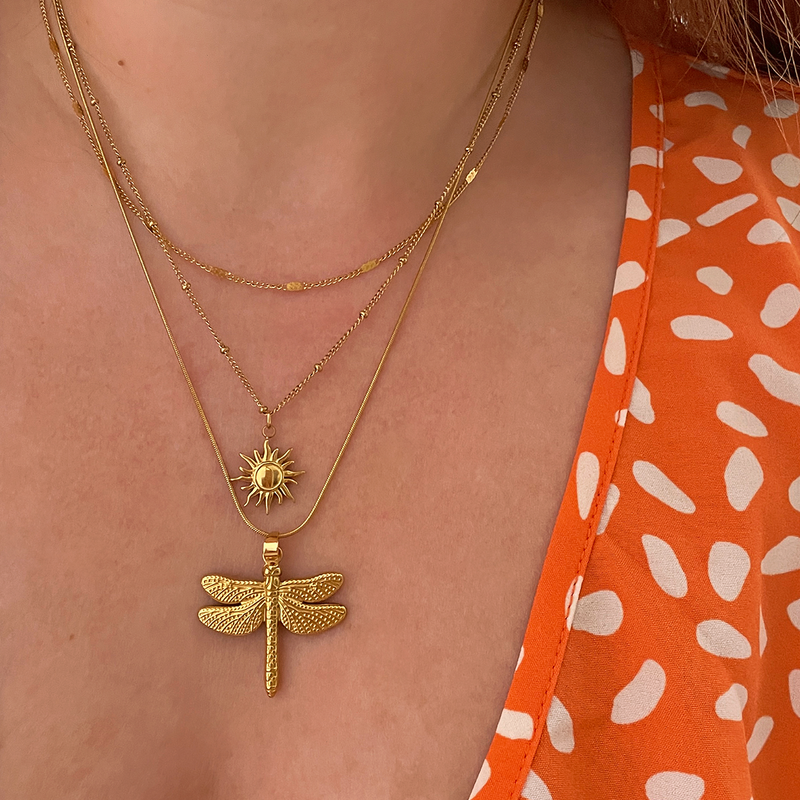 Collar Mini Sun Bolitas Oro