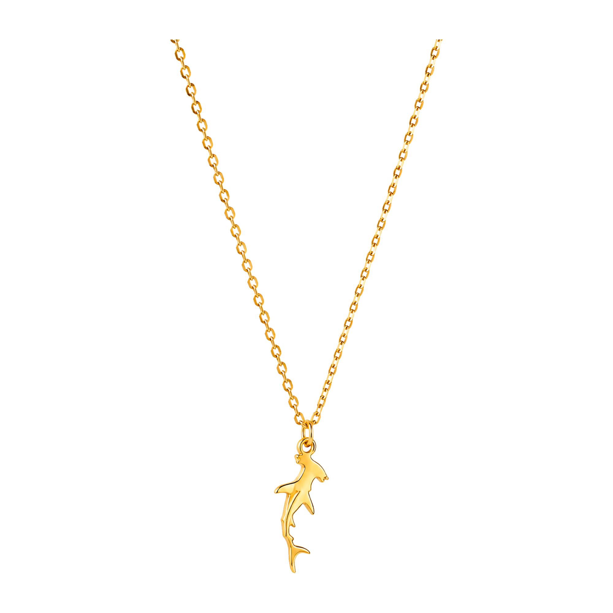 Collar Mini Tiburón Martillo Oro