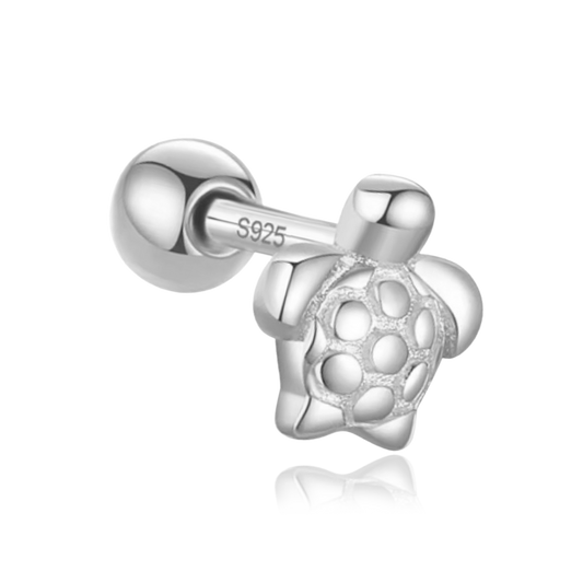 Pendiente Mini Tortuga Plata
