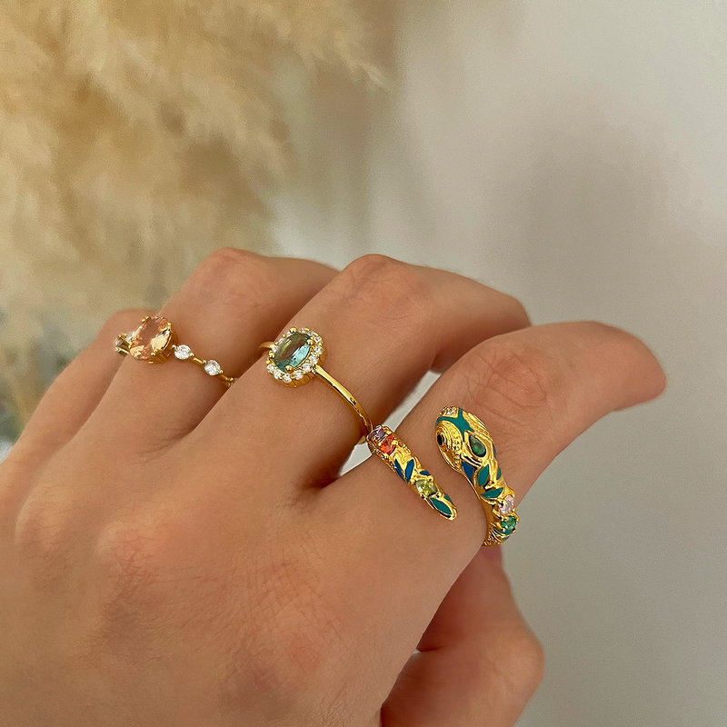 Anillo Colorful Nagira Oro