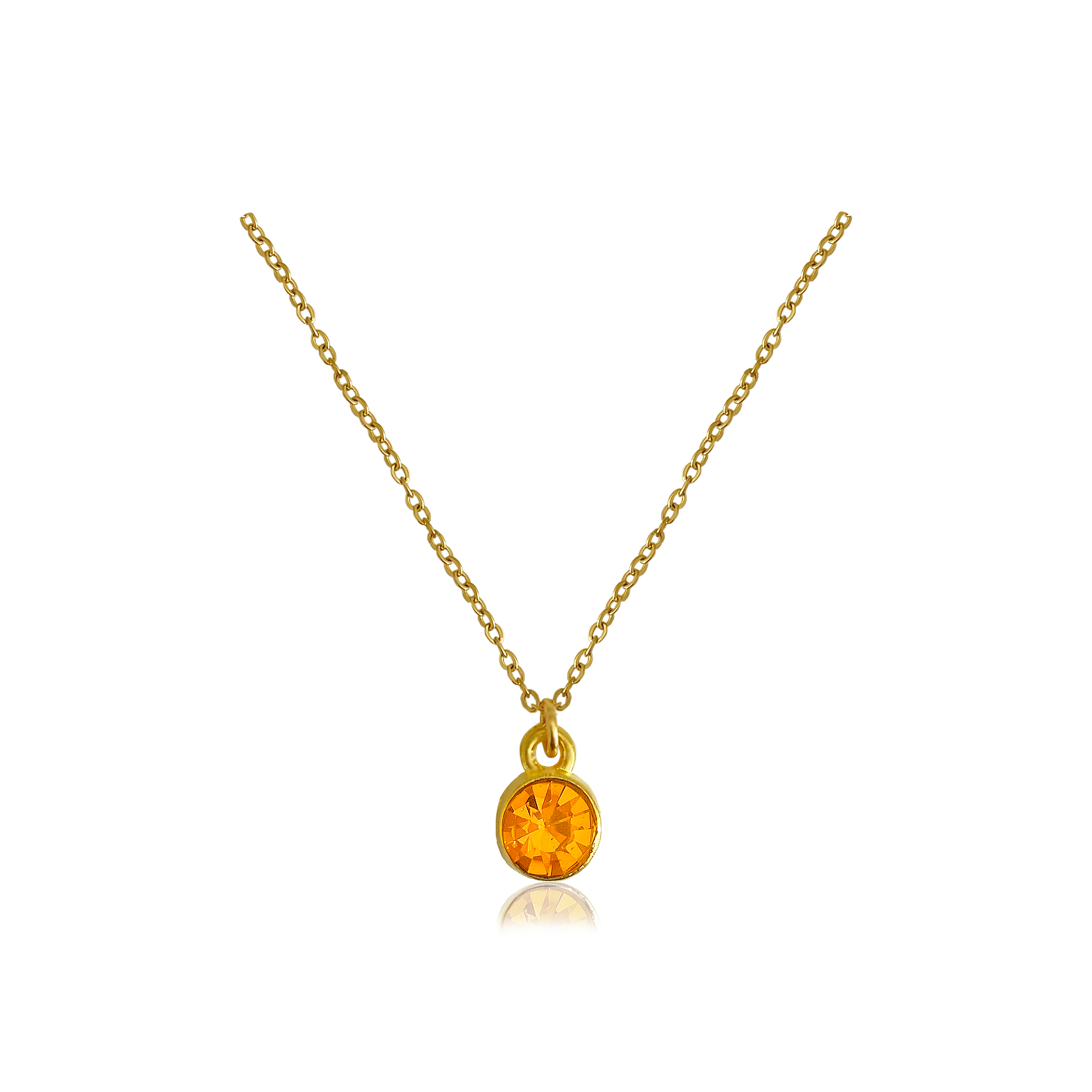 Collar Orange Dot Oro