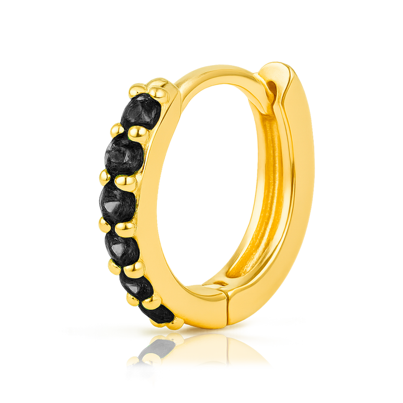 Aro Mini Negro Oro - 7mm