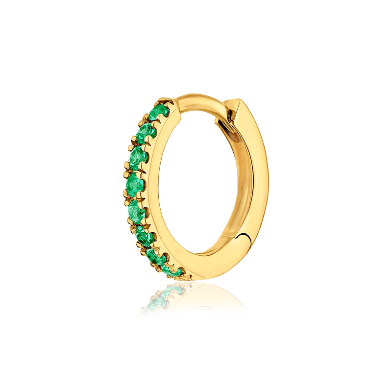 Green Gold Hoop - 9mm