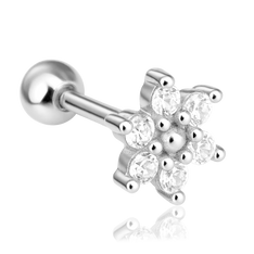 Mini White Flower Earring