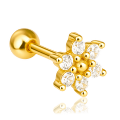 Mini White Flower Earring