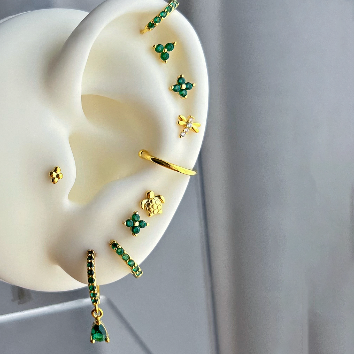 Green Clover Earring