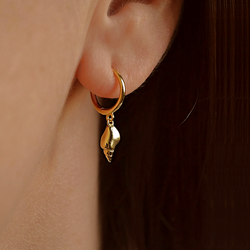 Aros Caracola Marina Oro