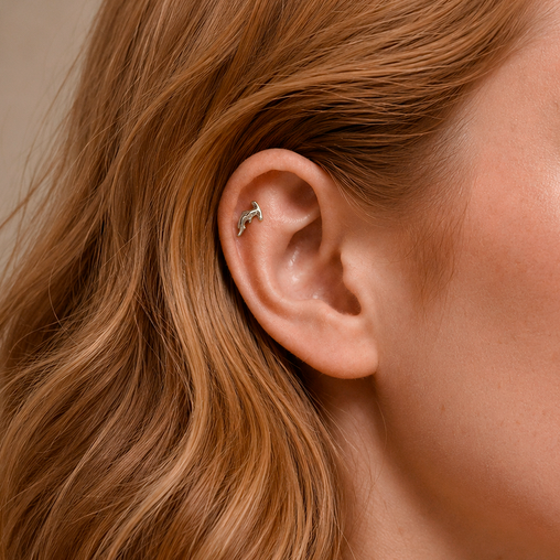 Pendiente Tiburón Martillo Plata