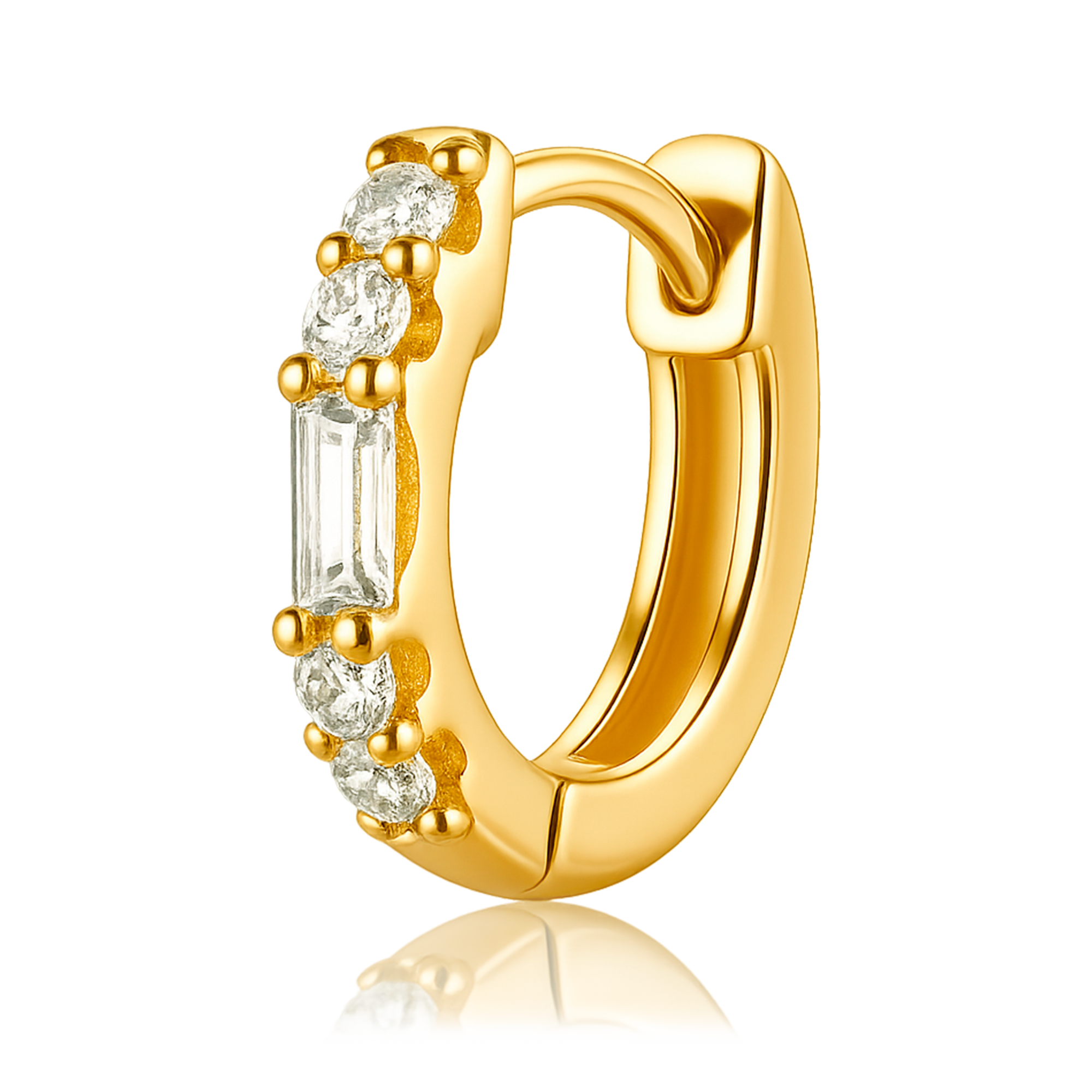 Mini White Gold Hoop - 7mm