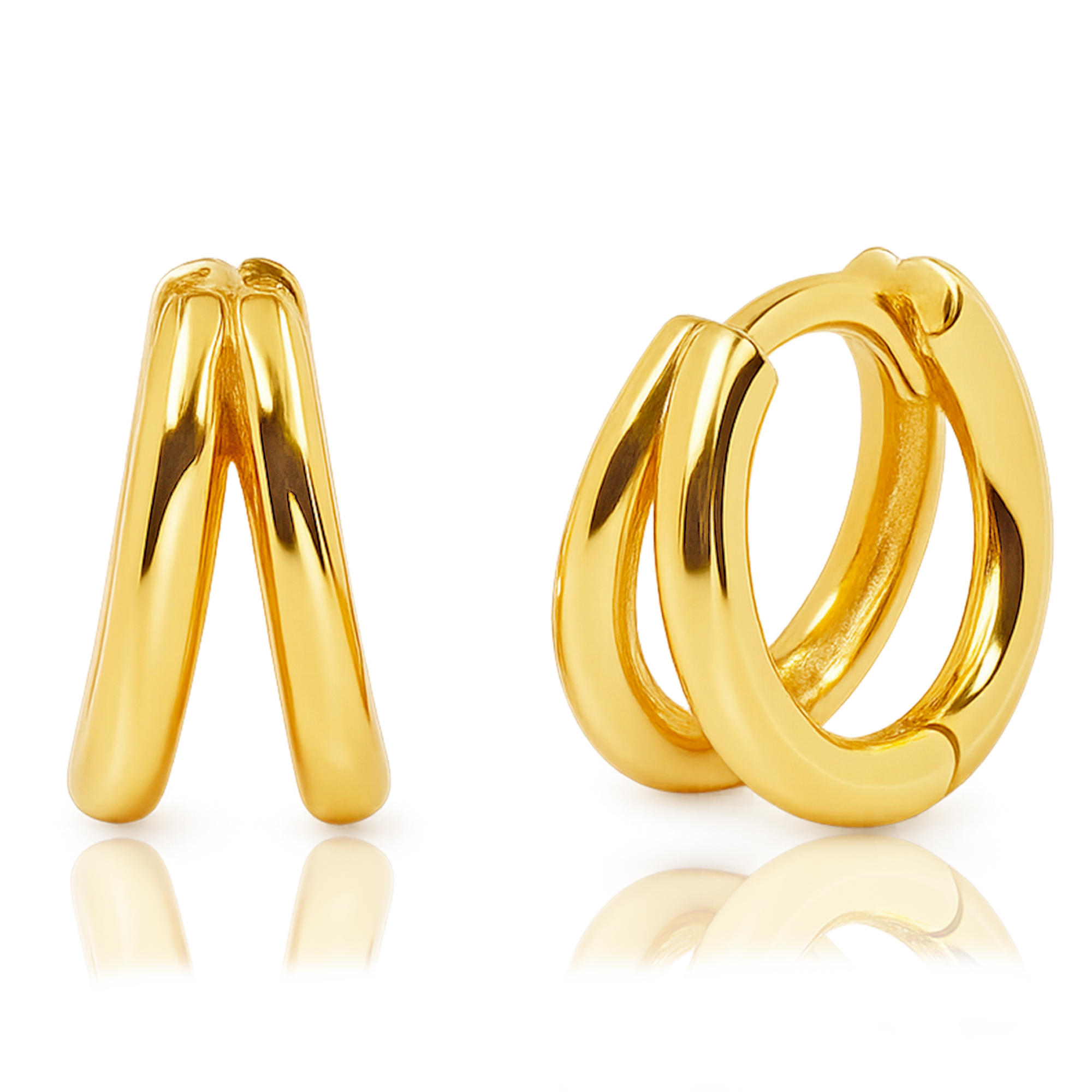 Aros Mini Dobles Oro