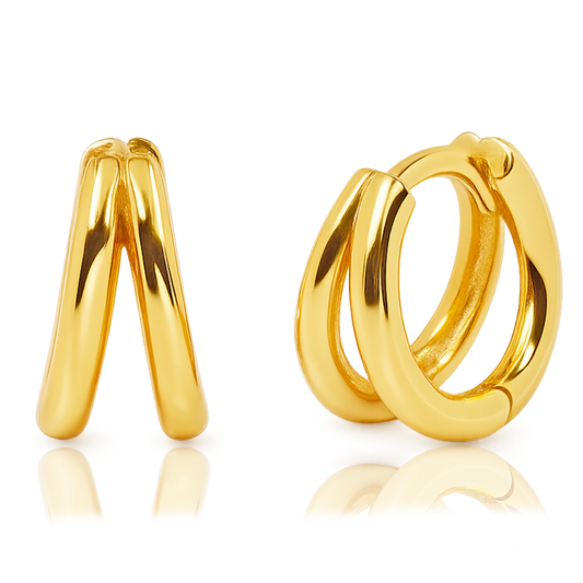 Aros Mini Dobles Oro