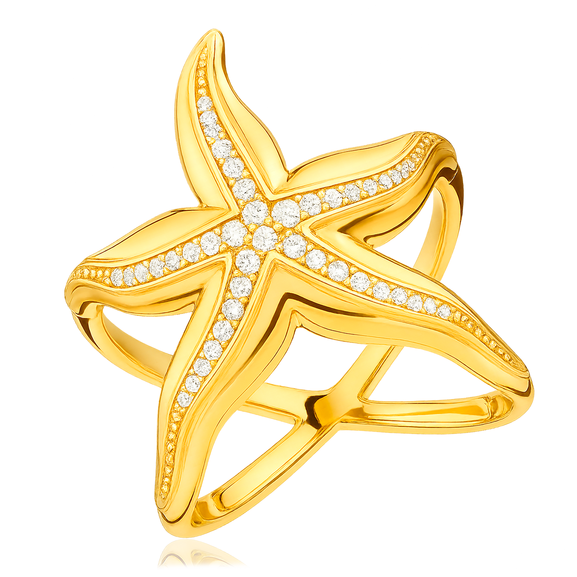 Anillo Big Starfish Oro