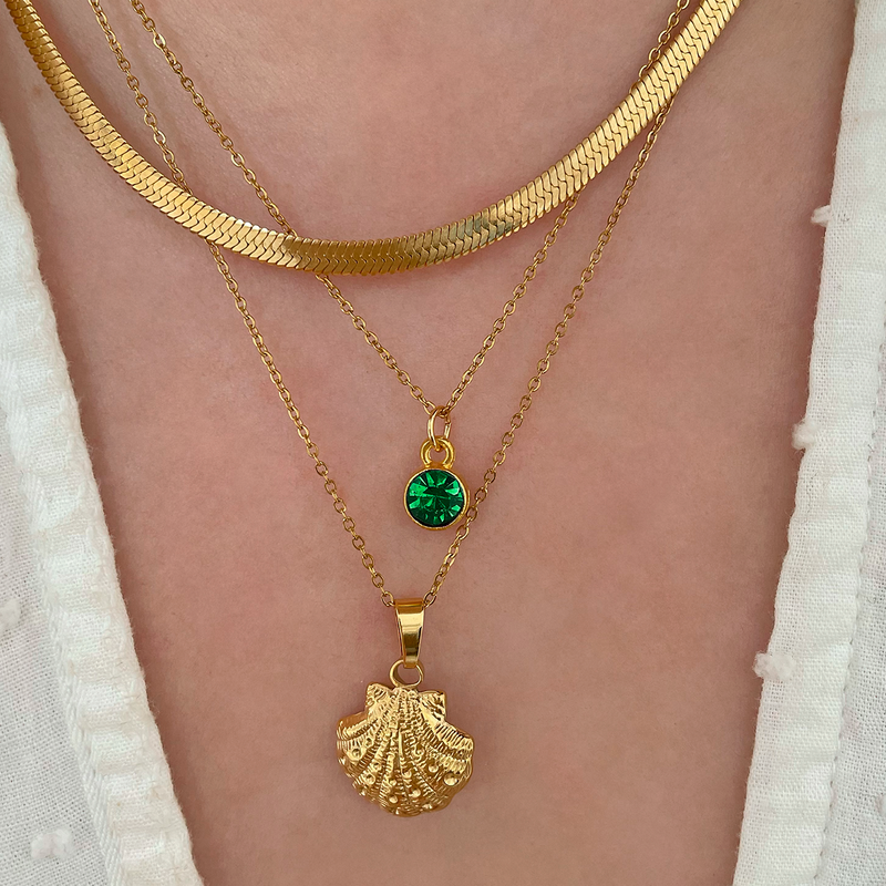 Collana Green Dot Oro