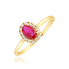 Anillo Oval Pink Oro