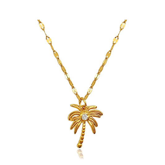 Collar Palmera Brillante Oro
