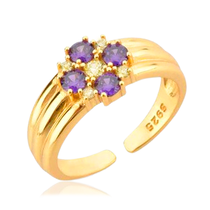Anillo Parisa Lila Oro