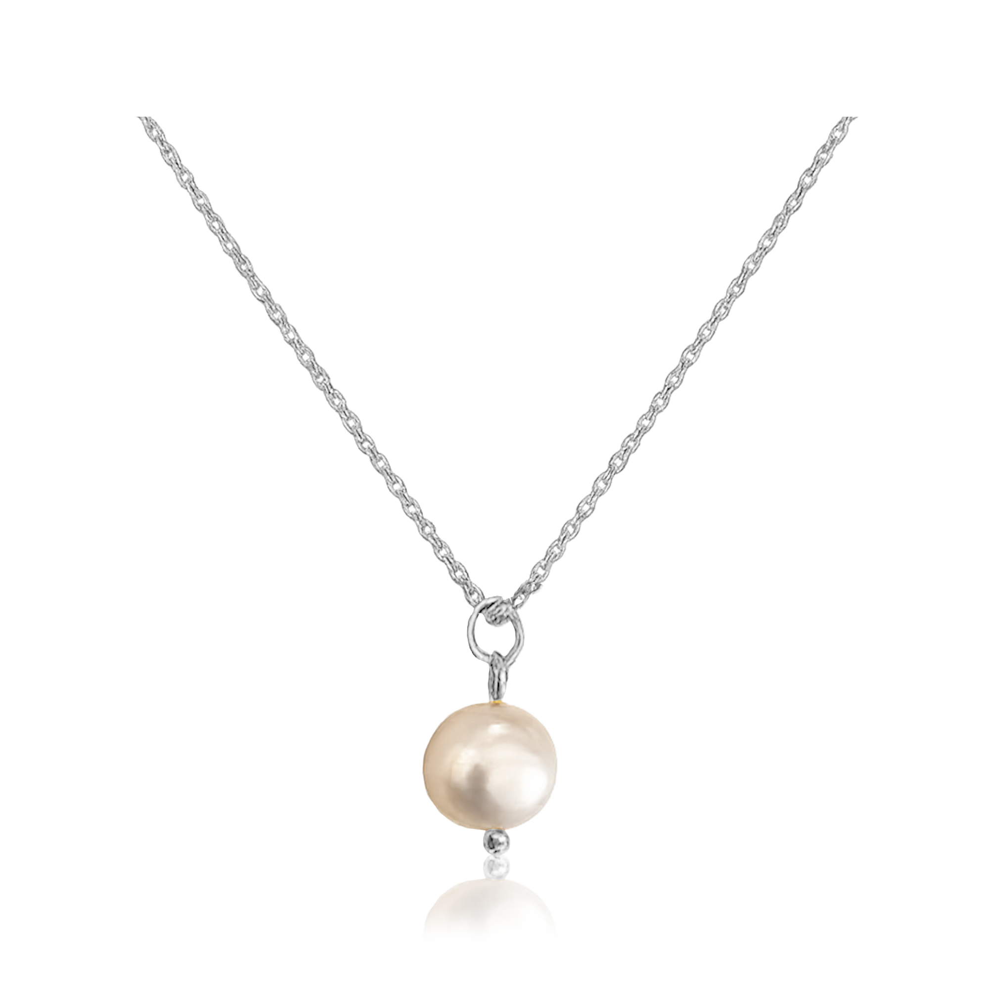 Collar Perla Natural Plata