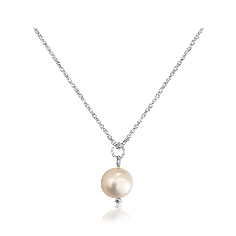 Collar Perla Natural Plata