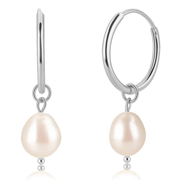 Aros Perla Plata