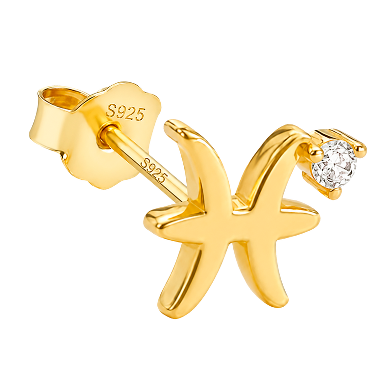 Gold Eyelashes Earring