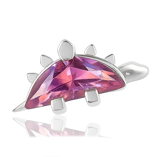 Pendiente Lilac Dino Plata