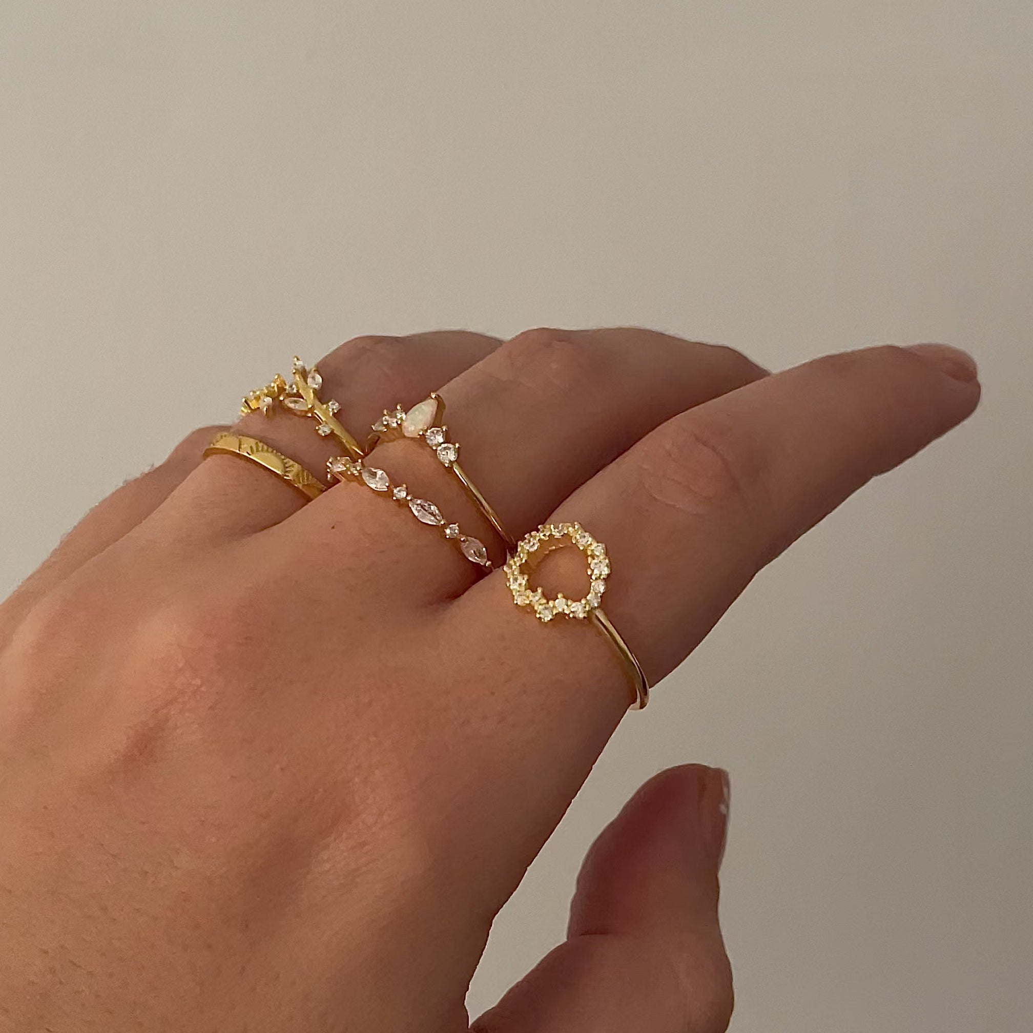 Gold Leaves Ring