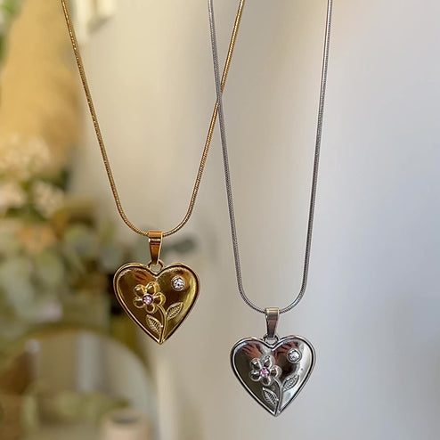 Collar Heart Bloom Oro