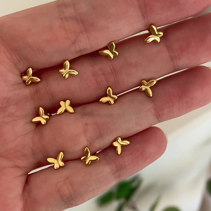 Gold Mini Butterfly Earring