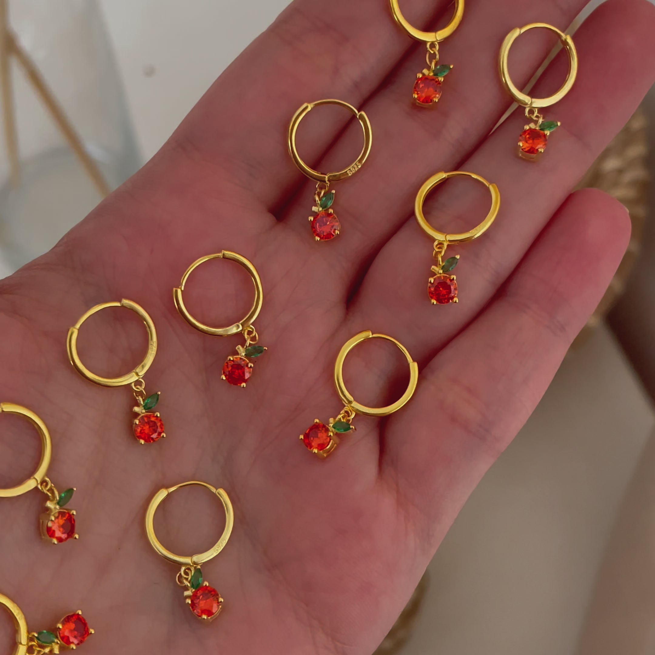 Tangerine earrings