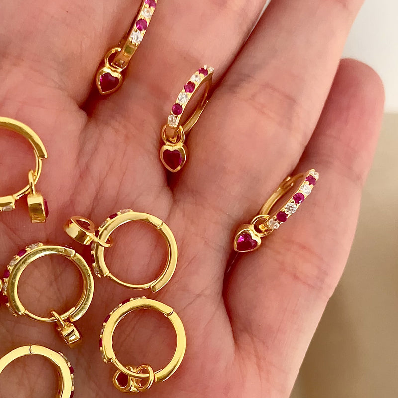Aros Pop Love Rosa Oro