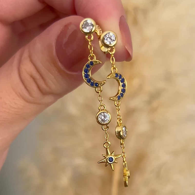 Long Briseis Gold Earrings 